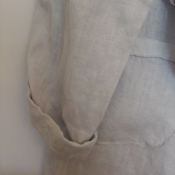 Tempo Paris made in Paris Italy. Linen waterfall lagonlook kimono Size small - Picture 9 of 16
